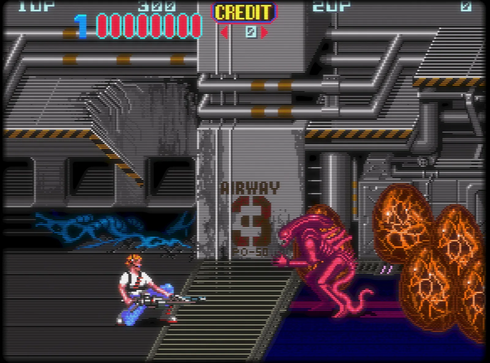 Класична аркадна гра з CRT-шейдером RetroArch